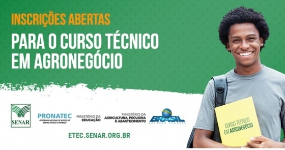 SENAR abre mais de 3 mil vagas para o Curso Técnico gratuito em Agronegócio
